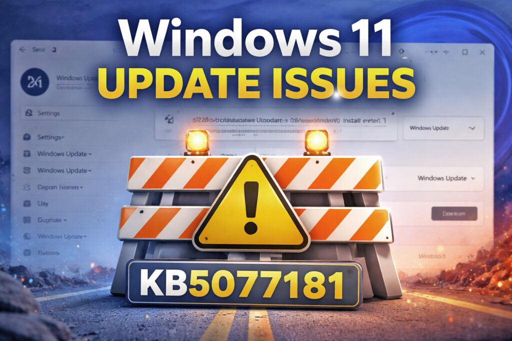 Windows 11 KB5077181 Update Issues and Fixes (Step-by-Step)