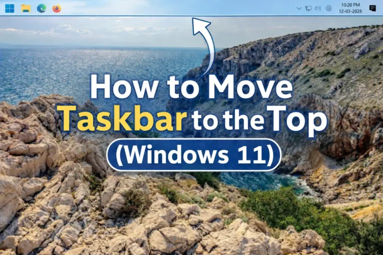 How to move Taskbar to the Top of the screen in Windows 11