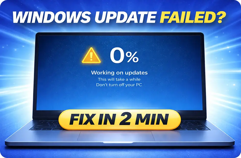 Fix Windows Update Failed or Stuck